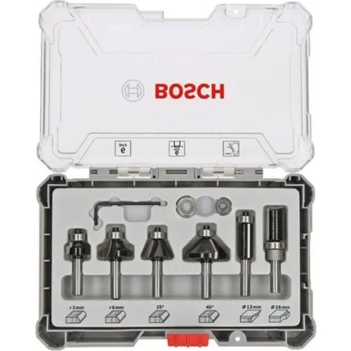 BOSCH FREZE SETİ 6 PARÇA DÜZ 8 mm PRO - Resim 2