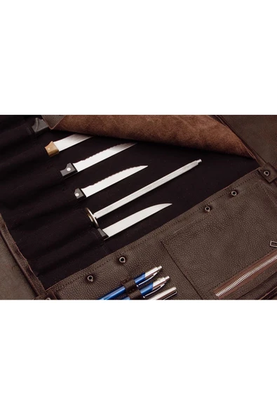 saraci leather craft Deri Şef Bıçak Çantası, Şef Bıçak Çantası Seti, Aşçı Çantası - 4