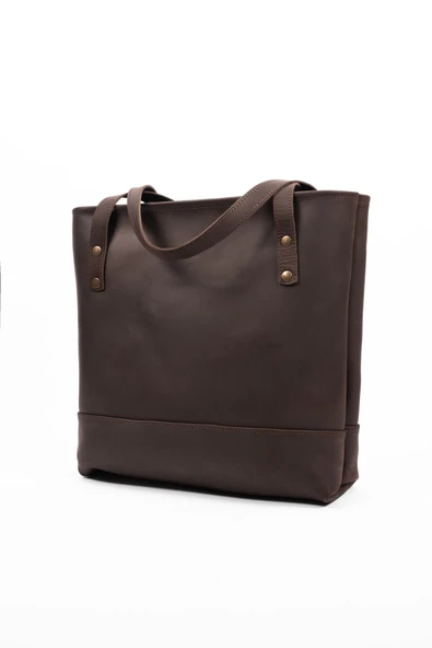 saraci leather craft Kadın Büyük Çanta, Tote Bag , Hakiki Deri Çanta - 6