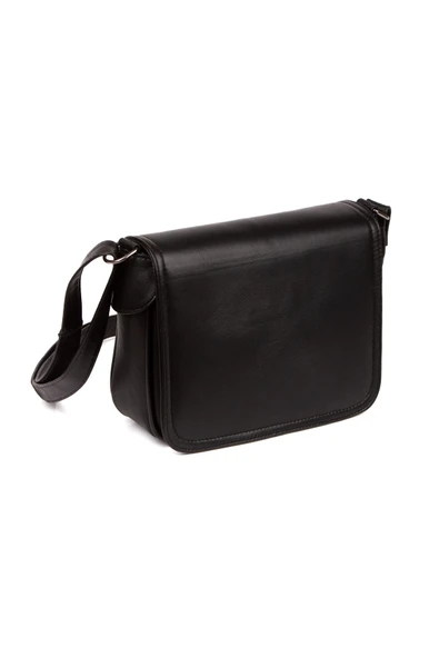 saraci leather craft Hakiki Deri Omuz Çantası Kadın Siyah - 4
