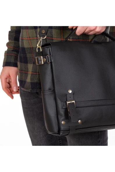 saraci leather craft Deri Erkek Çantası Evrak ve Laptop Çantası Özel Üretim - 8