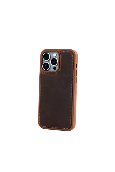 saraci leather craft DERİ TELEFON KILIFI İPHONE 15 PRO MAX - 2