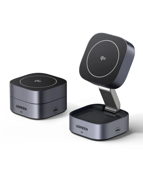 UGREEN 2'si 1 Arada MagSafe Kablosuz Hızlı Şarj Standı, 35316 - 1
