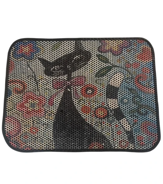 Xxl Büyük Boy 80cm X 60cm Kedi Tuvalet Kabı Önü Kum Toplayıcı Elekli Kedi Halısı Paspası DEKOR