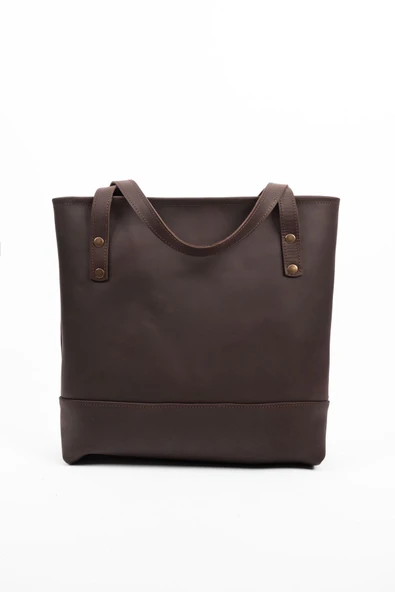 saraci leather craft Kadın Büyük Çanta, Tote Bag , Hakiki Deri Çanta - 5