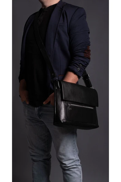 saraci leather craft Hakiki Deri Laptop ve Evrak Çantası, Macbook Çantası ,Bilgisayar Çantası - 5
