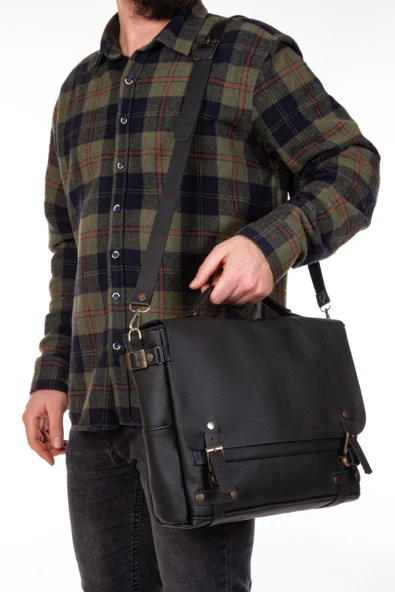 saraci leather craft Deri Erkek Çantası Evrak ve Laptop Çantası Özel Üretim - 10