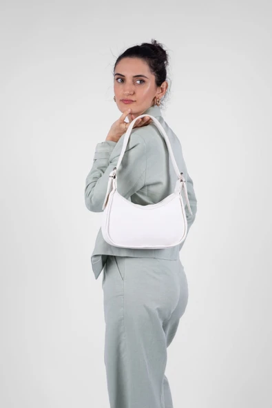 saraci leather craft Ayarlanabilir Askılı Vegan Deri Omuz Çantası Yumuşak Dokulu - 5