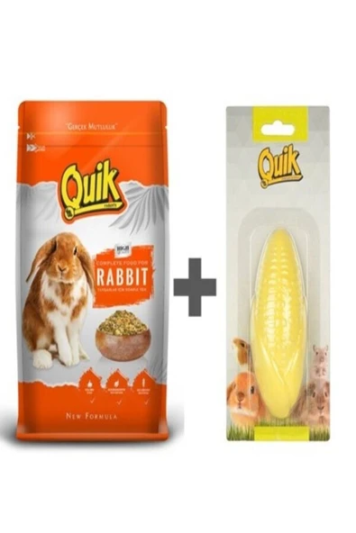 Quik Tavşan Yemi 750 Gr+ Kalsium Mısır Kemirme ürün görseli