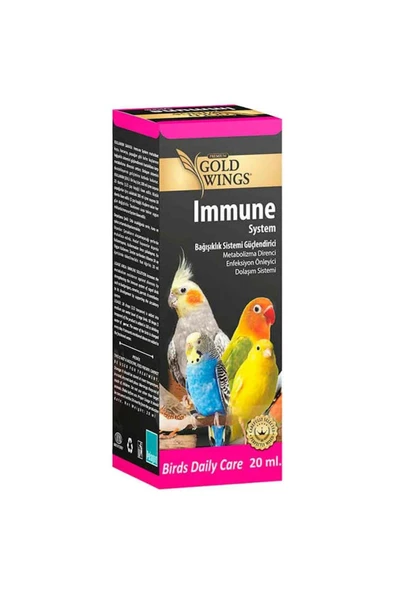 Gold Wings Premium Gold Wings Immune Kuşlar Için Önleyici Yem Katkısı 20 ml ürün görseli 1