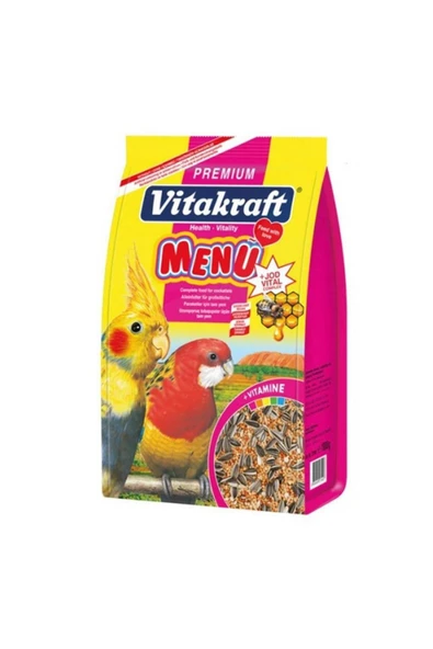 Vitakraft 1000gr Paraket Premıum Menu Jodvıtal X 4 Adet - Resim 2
