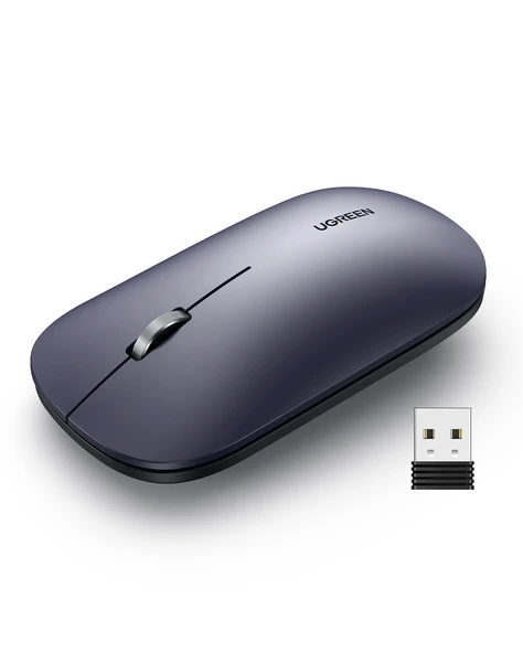 UGREEN 2.4Ghz Sessiz Tuşlu Kablosuz Optik Mouse, Siyah, 90372 - 2