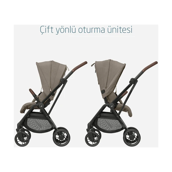 Leona2 Çift Yönlü Uzatılabilir Sırt Desteği Tam Yatabilir Bebek Arabası Twillic Truffle - Resim 7