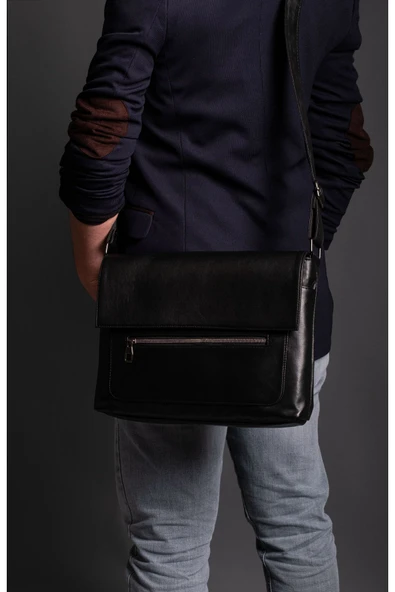 saraci leather craft Hakiki Deri Laptop ve Evrak Çantası, Macbook Çantası ,Bilgisayar Çantası - 6