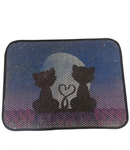 Xxl Büyük Boy 80cm X 60cm Kedi Tuvalet Kabı Önü Kum Toplayıcı Elekli Kedi Halısı Paspası DEKOR