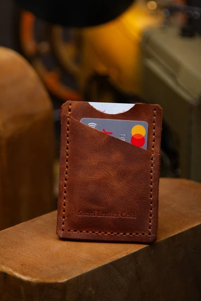 saraci leather craft Hakiki Deri Kartlık Para Klipsli Siyah - 6