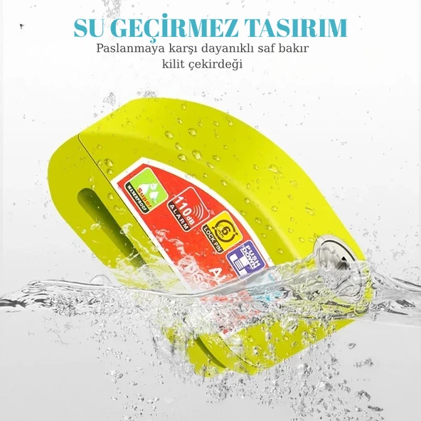 Trend Store Alarmlı Disk Fren Kilidi Motosiklet Scooter Bisiklet ATV İçin Sesli Güvenlik Alarm - 2