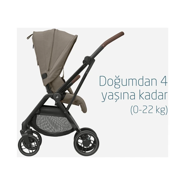 Leona2 Çift Yönlü Uzatılabilir Sırt Desteği Tam Yatabilir Bebek Arabası Twillic Truffle - Resim 5