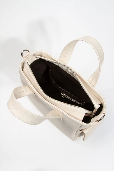 saraci leather craft Deri Omuz Çantası Kadın, Hakiki Deri. Yanları Çepli Özel Üretim Çanta - 12