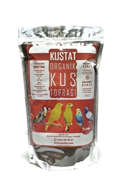 Kuştat Kuşlarınız Için Organik Kuş Toprağı 1 Litre ürün görseli 1