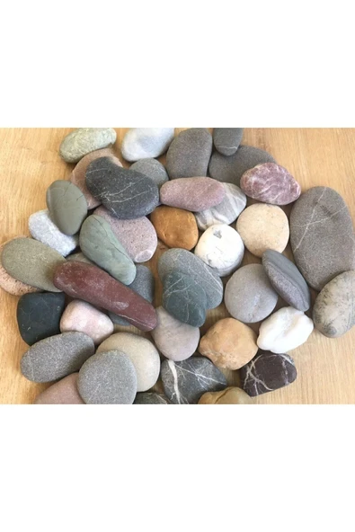 Goddess Art 2,5 Kg Büyük Çakıl Taşı, Doğal Deniz Taşları Dekoratif - 2