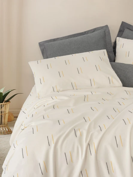 Cotton Box Loopra Çift Kişilik Nevresim Takımı Lura Gri - 2