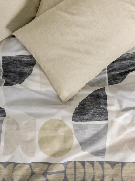 Cotton Box Modern Çift Kişilik Nevresim Takımı Formo Bej - 2