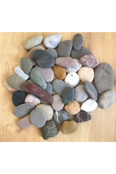 Goddess Art 2,5 Kg Büyük Çakıl Taşı, Doğal Deniz Taşları Dekoratif - 1