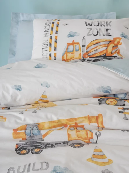 Cotton Box Junior Tek Kişilik Nevresim Takımı Buildo Mavi - Resim 2