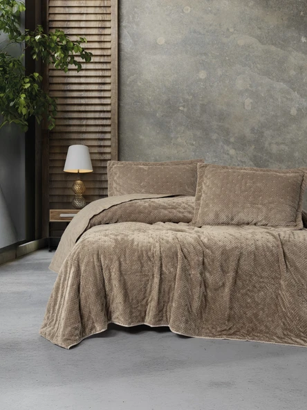 Cotton Box Softnest Çift Kişilik Yatak Örtüsü Boleta Bej ürün görseli 1