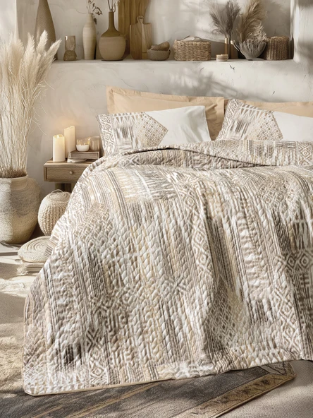 Cotton Box Ethnic Çift Kişilik Complete Set Amara Karamel ürün görseli 1