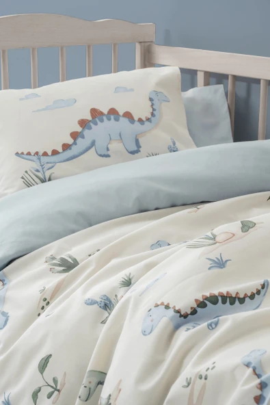 Cotton Box Bebek Nevresim Takımı Dinoro Mavi - 2