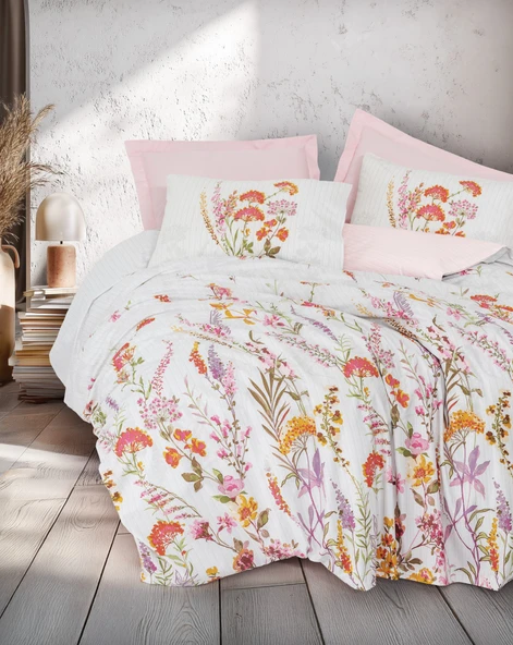 Cotton Box Çift Kişilik Nevresim Takımı Lilura Pembe ürün görseli