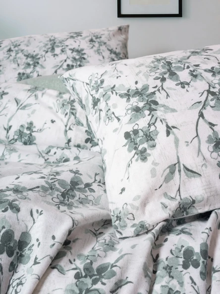 Cotton Box Flanel Tek Kişilik Nevresim Takımı Casey Petrol - Resim 2