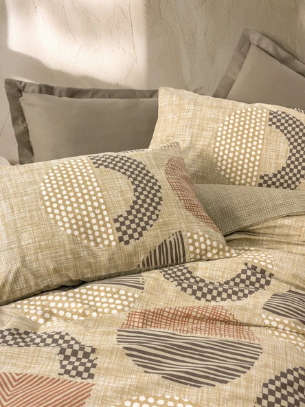 Cotton Box Toprak Çift Kişilik Nevresim Takımı Moona Kahve - Resim 2