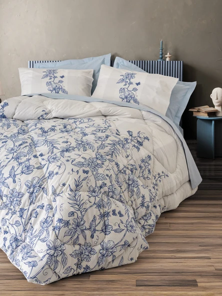 Cotton Box Tek Kişilik Uyku Seti Linora Mavi ürün görseli