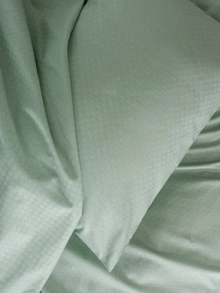 Cotton Box Plaid Ranforce Çift Kişilik Nevresim Takımı Plaid Adaçayı - Resim 3