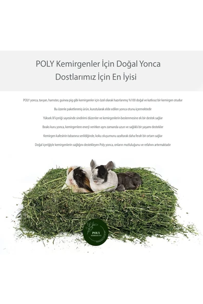 Canbay Doğal Ürünler DOĞAL KURU YONCA KEMİRGEN OTU-TAVŞAN-GİNEPİG-HAMSTER 2500 Gr - 3