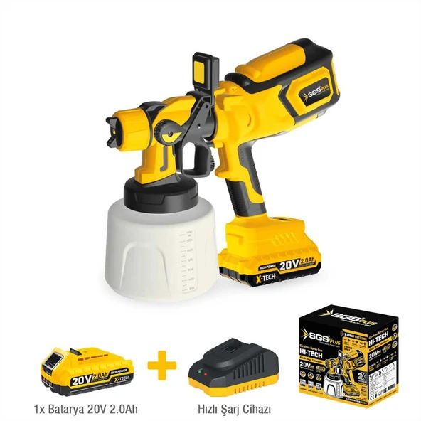 SGS AKÜLÜ BOYA TABANCASI 20V 1X2.0Ah ürün görseli