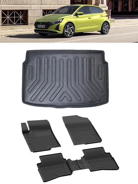 Sahler Hyundai İ20 2021 Sonrası Jump-Style-Elite 4.5D Paspas Rizline Bagaj Havuzu ürün görseli