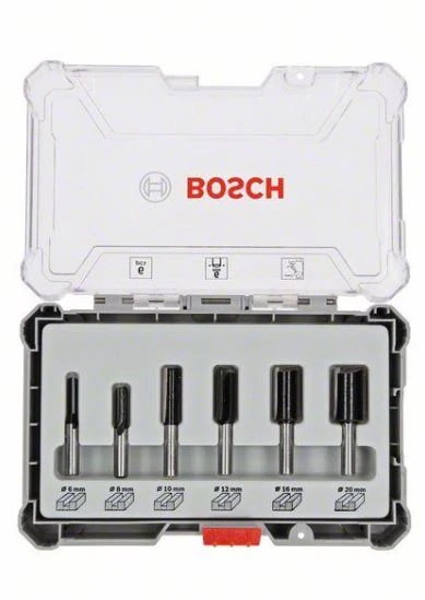 BOSCH Pro Freze Seti 6 'lı Düz 6 mm şaftlı ürün görseli 1