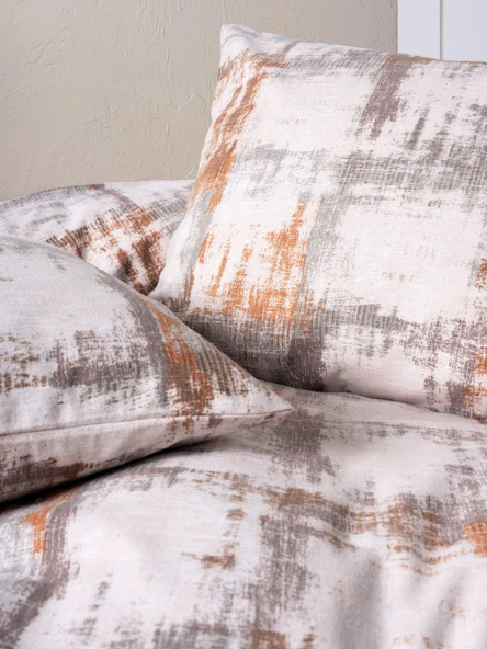 Cotton Box Flanel Çift Kişilik Nevresim Takımı Farida Kahve - Resim 2