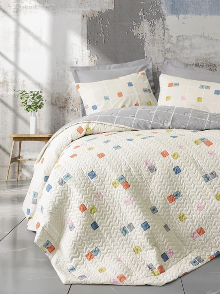 Cotton Box Minimal Çift Kişilik Complete Set Evo Gri ürün görseli 1