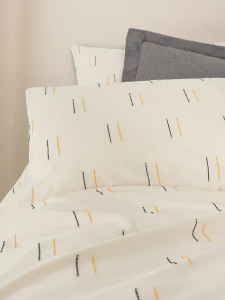 Cotton Box Loopra Çift Kişilik Nevresim Takımı Lura Gri - 3