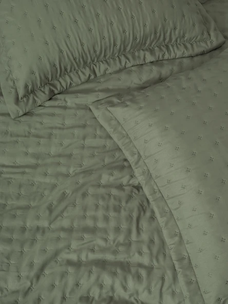 Cotton Box Serra Çift Kişilik Yatak Örtüsü Niva Adaçayı - Resim 2