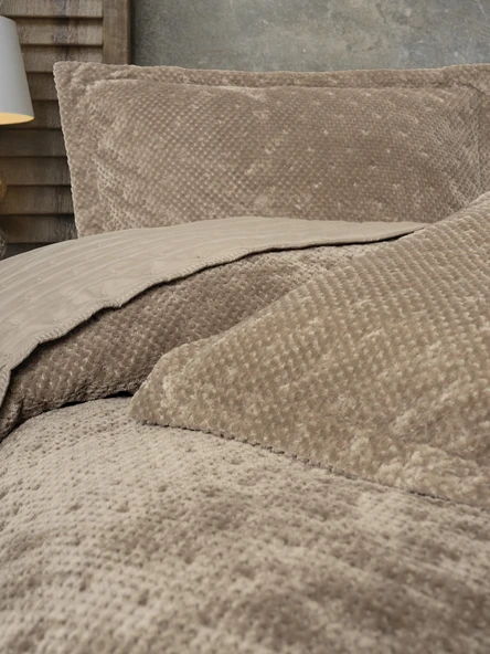 Cotton Box Softnest Tek Kişilik Yatak Örtüsü Boleta Bej - Resim 2