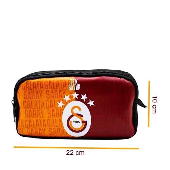 Galatasaray 2 Bölmeli 5 Yıldızlı Tek Büyük Suni Deri Anaokulu+Beslenme Çantası + Kalemlik - 4