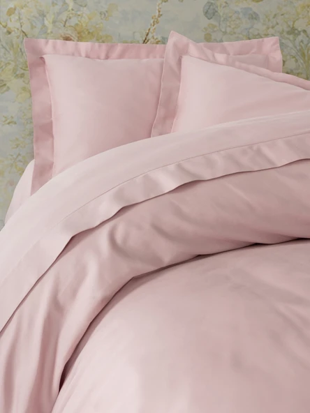 Cotton Box Elegant Saten Tek Kişilik Nevresim Takımı Pudra - Resim 2