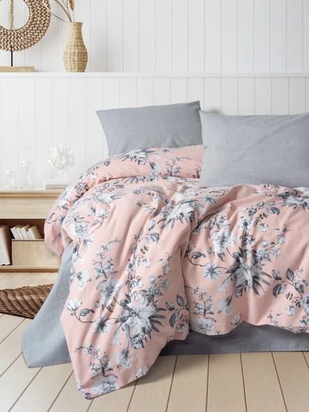 Cotton Box Flanel Çift Kişilik Nevresim Takımı Petit Pudra ürün görseli