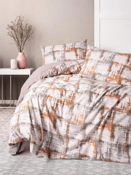 Cotton Box Flanel Tek Kişilik Nevresim Takımı Farida Kahve - 1